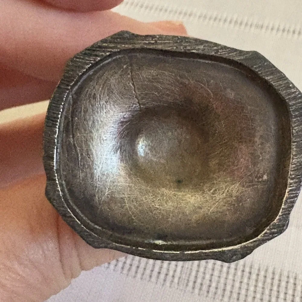 VTG Astor Salt Pepper Shaker Set By Poole‎ Silver Plate On Pewter Art Nouveau